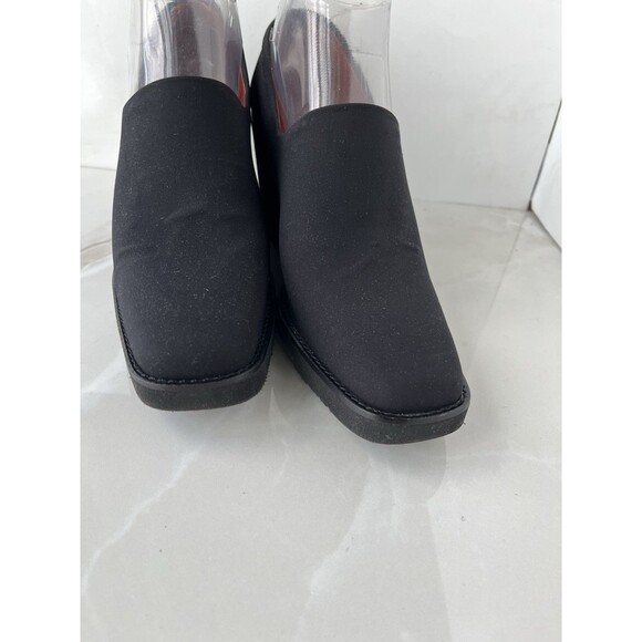 Donald J Pliner Shoes 8.5 N Narrow Black S4 Ideal Wedge Heels Slip On Bootie Wmn - Picture 5 of 11